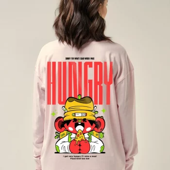 Women Pure Cotton Printed Oversized Tshirt,Light Pink