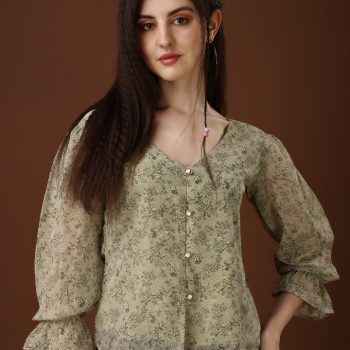 Women Casual Puff Sleeves Top